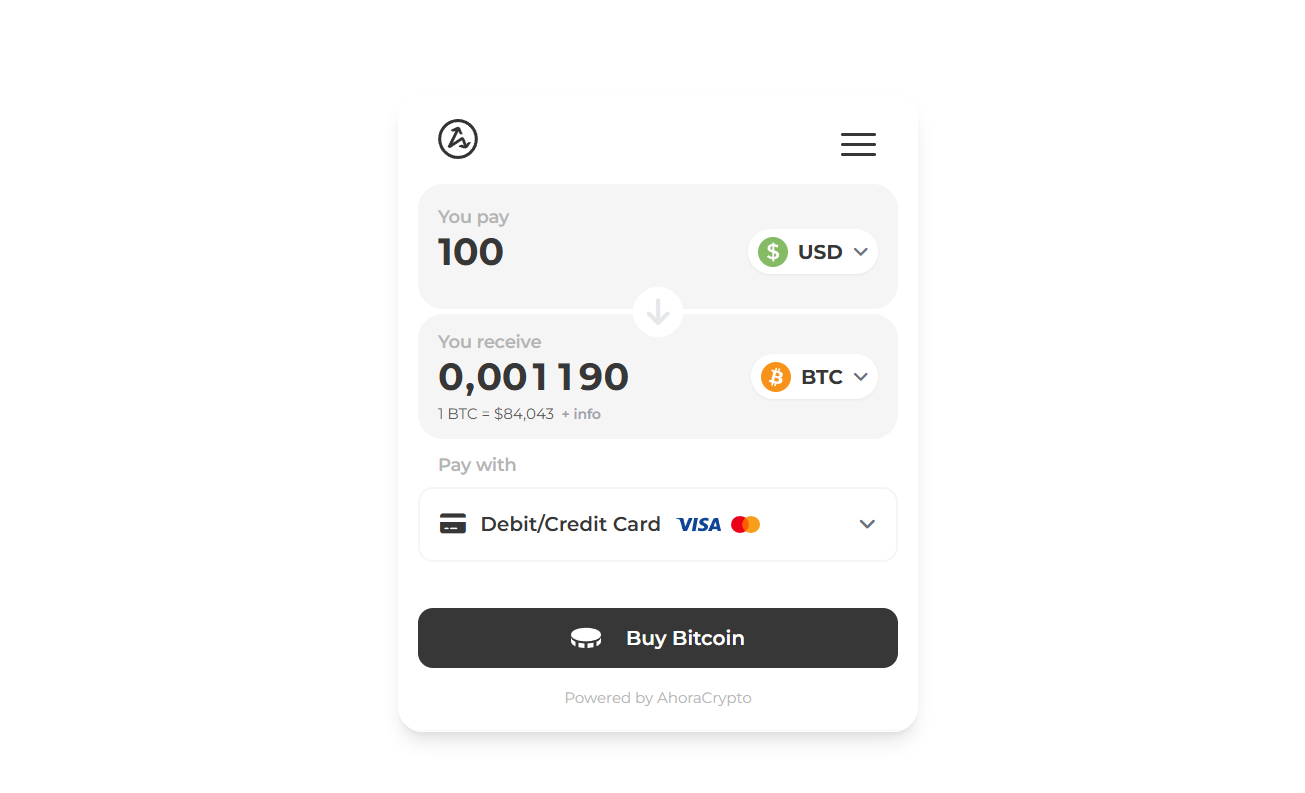 AhoraCrypto Web Widget
