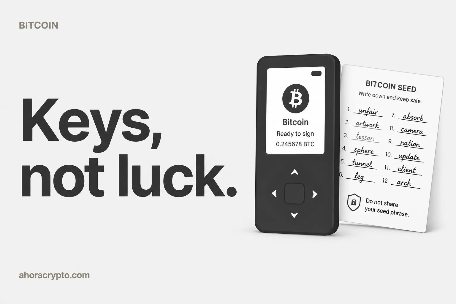 Custodia autonoma di Bitcoin, come farla in sicurezza dall’avvio al piano di recupero