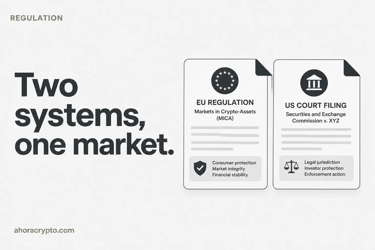 US vs EU crypto regulation in 2026: who gives crypto users clearer rules?